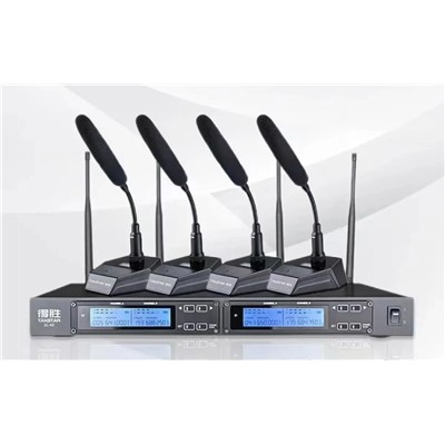 得勝（TAKSTAR）SC-4R一拖四無(wú)線麥克風(fēng)  可充電桌面會(huì)議專業(yè)演出無(wú)線鵝頸話筒套裝  主機(jī)+4鵝頸話筒  
